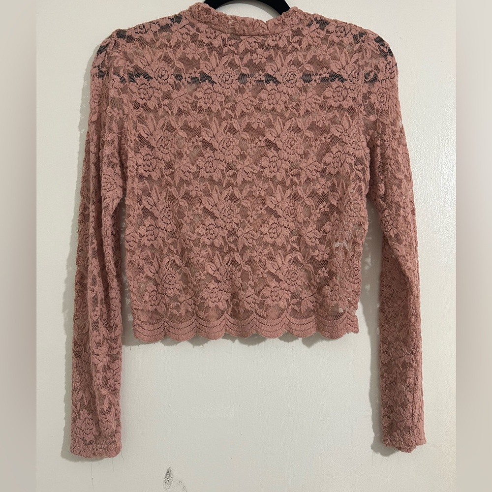 Elegant Pink Lace Top